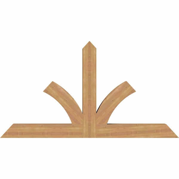 Ekena Millwork Richland Timber Gable Bracket, Western Red Cedar, 72"W x 39"H x 5 1/2"D x 5 1/2"F, 13/12 Pitch GBW072X39X0606RIC00SWR - main